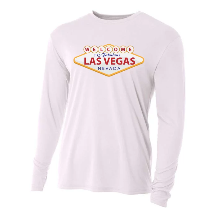 Welcome To Fabulous Las Vegas Sign Cooling Performance Long Sleeve Crew