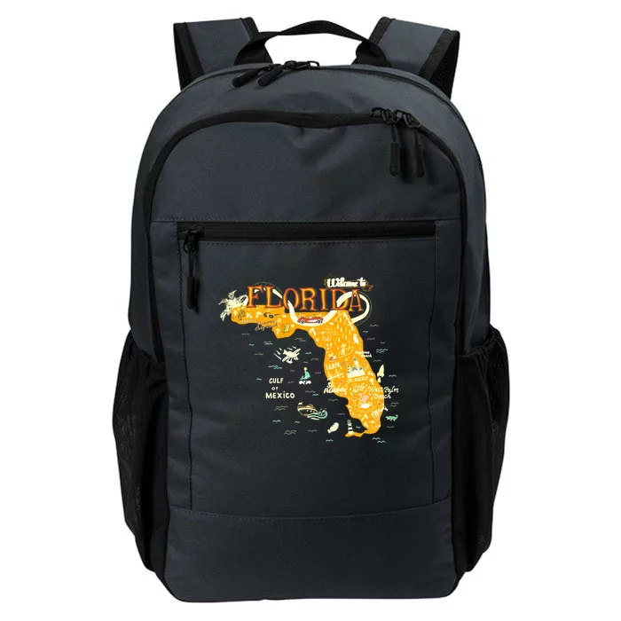 Welcome To Florida Cool Tourist Map Daily Commute Backpack