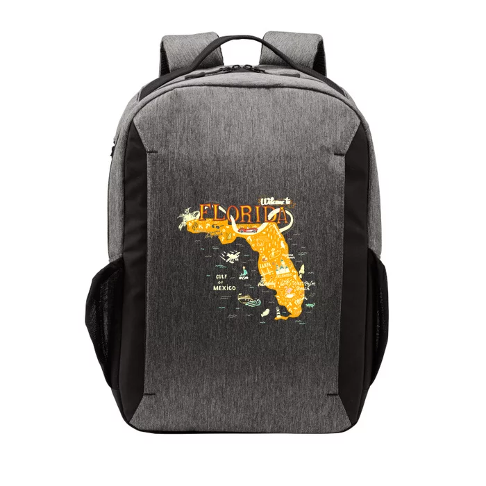 Welcome To Florida Cool Tourist Map Vector Backpack