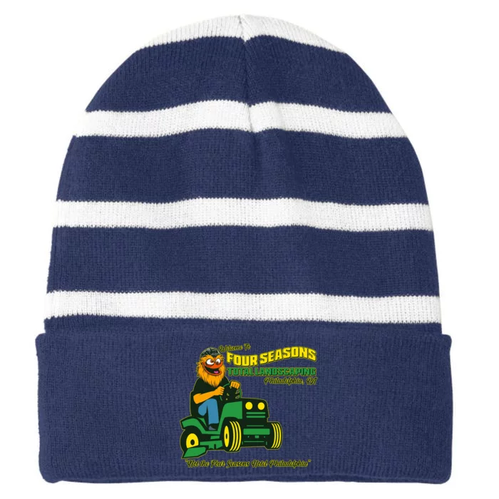 Welcome To Four Season Total Landscaping Philadelphia Striped Beanie with Solid Band