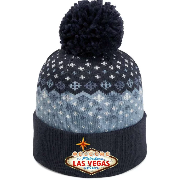 Welcome to Las Vegas Classic Sign The Baniff Cuffed Pom Beanie