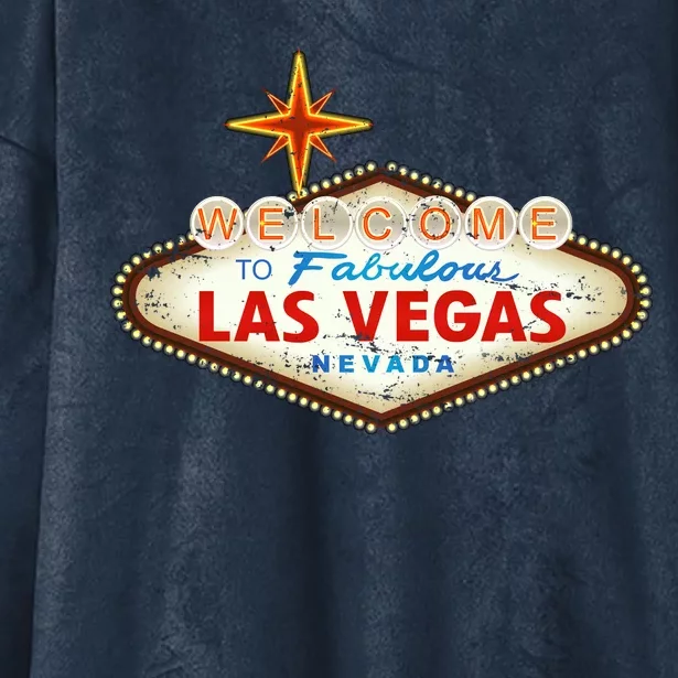 Welcome to Las Vegas Classic Sign Hooded Wearable Blanket