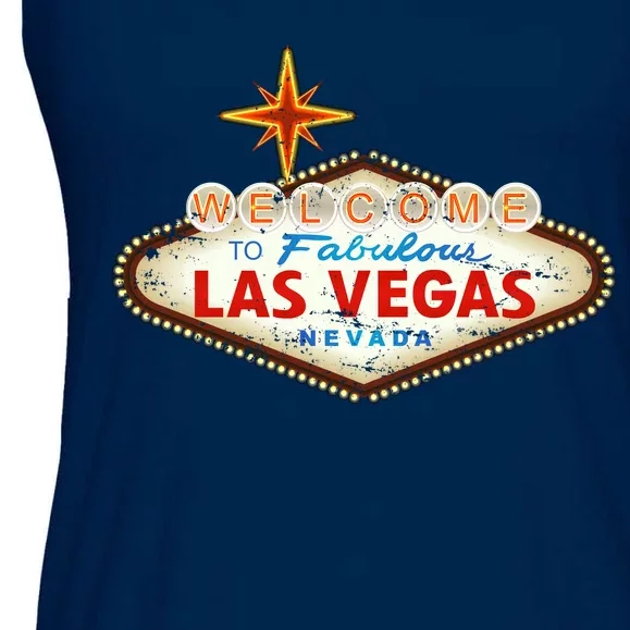 Welcome to Las Vegas Classic Sign Ladies Essential Flowy Tank