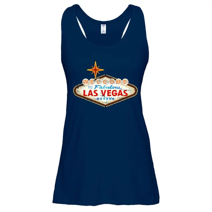 Welcome to Las Vegas Classic Sign Ladies Essential Flowy Tank