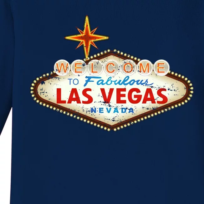 Welcome to Las Vegas Classic Sign Baby Long Sleeve Bodysuit