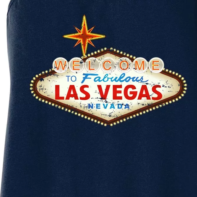 Welcome to Las Vegas Classic Sign Women's Racerback Tank