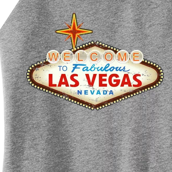 Welcome to Las Vegas Classic Sign Women’s Perfect Tri Rocker Tank