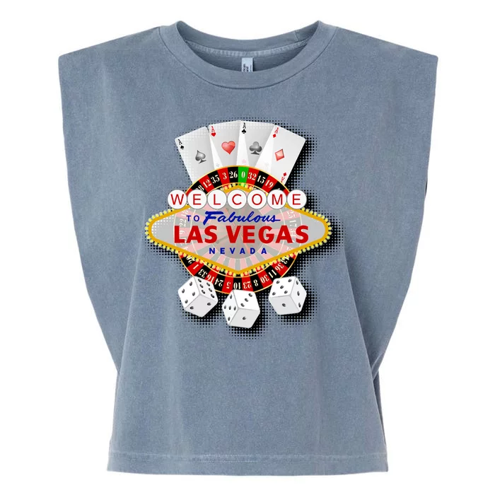 Welcome To Las Vegas Original Logo Garment-Dyed Women's Muscle Tee