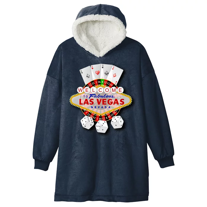 Welcome To Las Vegas Original Logo Hooded Wearable Blanket