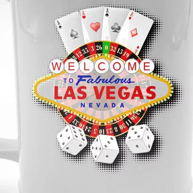 Welcome To Las Vegas Original Logo Front & Back Beer Stein