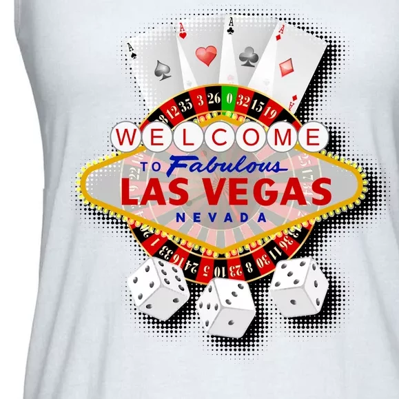 Welcome To Las Vegas Original Logo Ladies Essential Flowy Tank