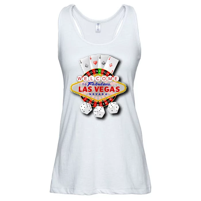 Welcome To Las Vegas Original Logo Ladies Essential Flowy Tank