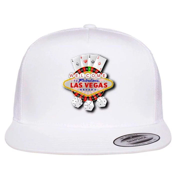 Welcome To Las Vegas Original Logo Flat Bill Trucker Hat