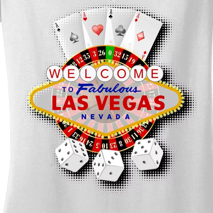 Welcome To Las Vegas Original Logo Women's V-Neck T-Shirt