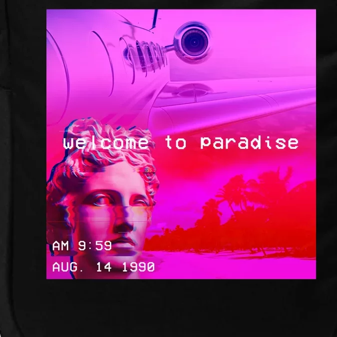 Welcome To Paradise Vaporwave Impact Tech Backpack