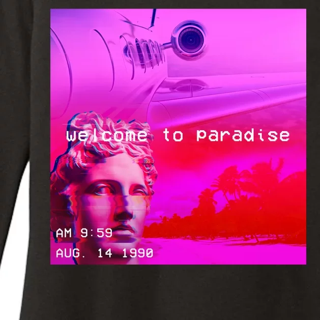 Welcome To Paradise Vaporwave Womens CVC Long Sleeve Shirt