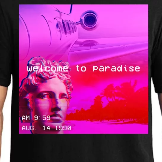 Welcome To Paradise Vaporwave Pajama Set