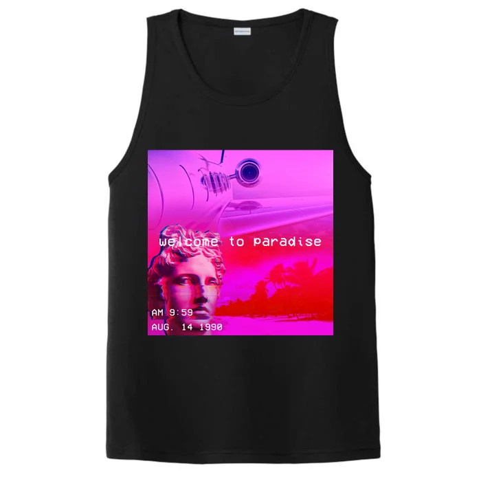 Welcome To Paradise Vaporwave Performance Tank