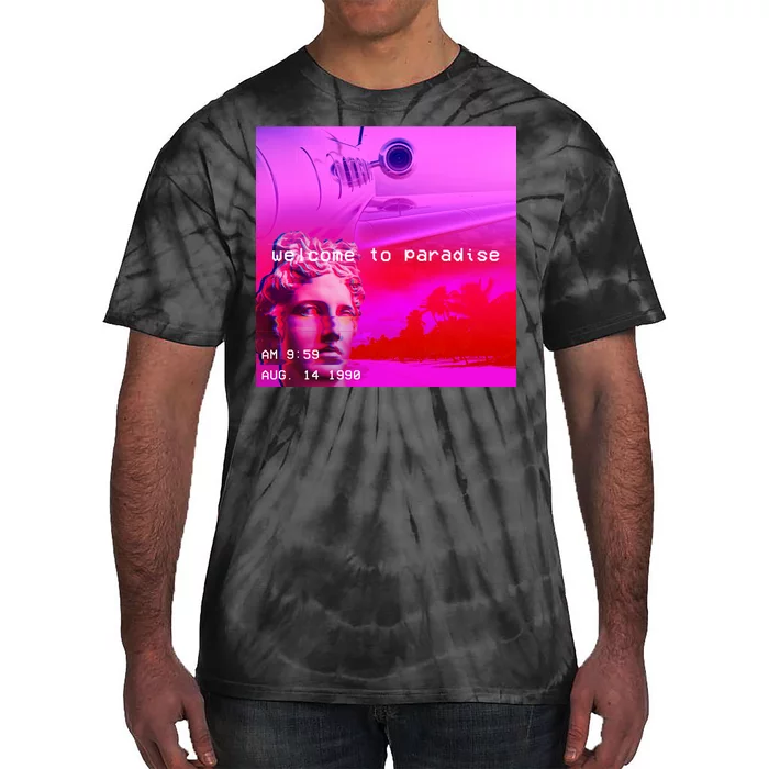 Welcome To Paradise Vaporwave Tie-Dye T-Shirt