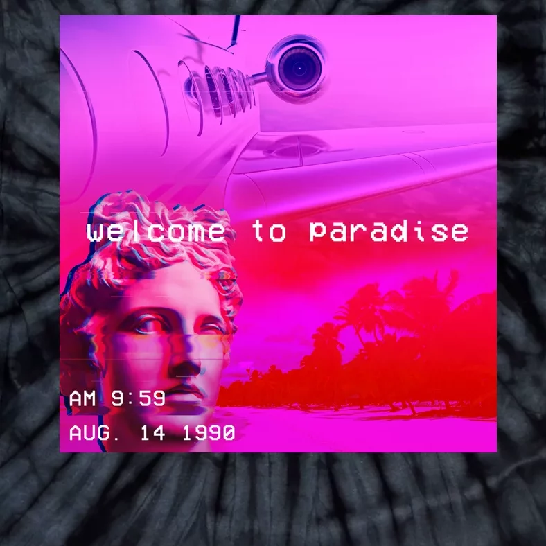 Welcome To Paradise Vaporwave Tie-Dye T-Shirt