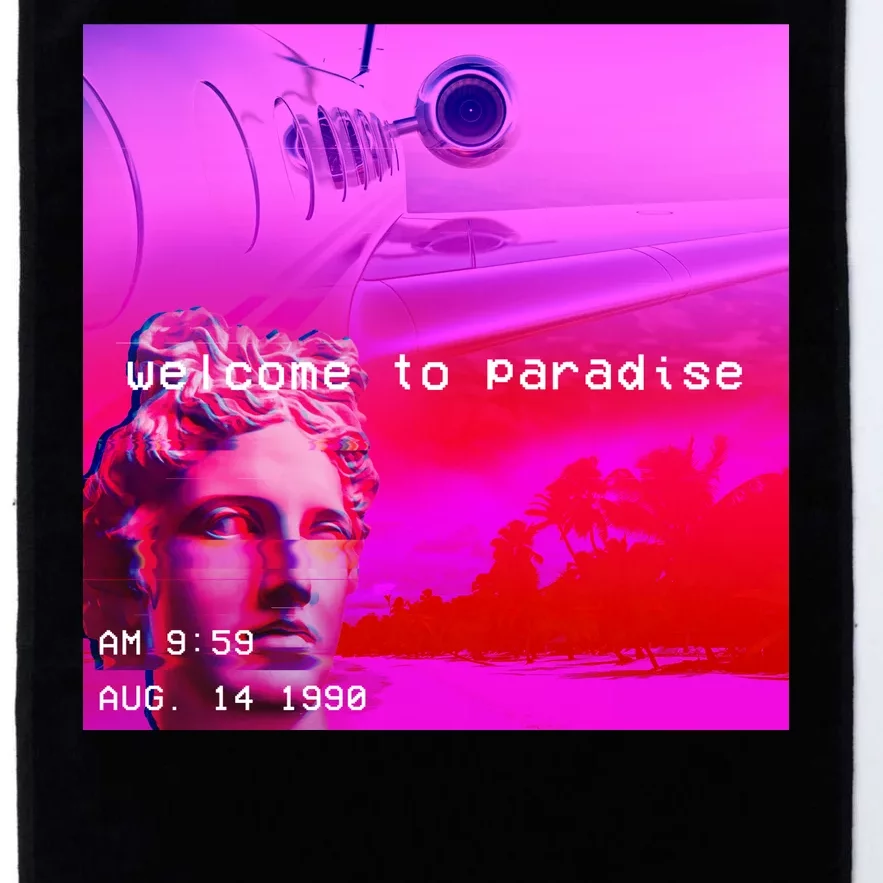 Welcome To Paradise Vaporwave Platinum Collection Golf Towel