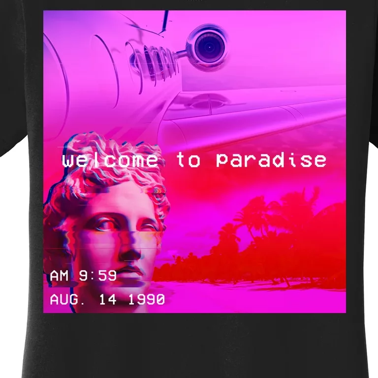 Welcome To Paradise Vaporwave Women's T-Shirt