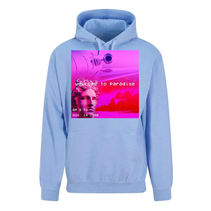 Welcome To Paradise Vaporwave Unisex Surf Hoodie