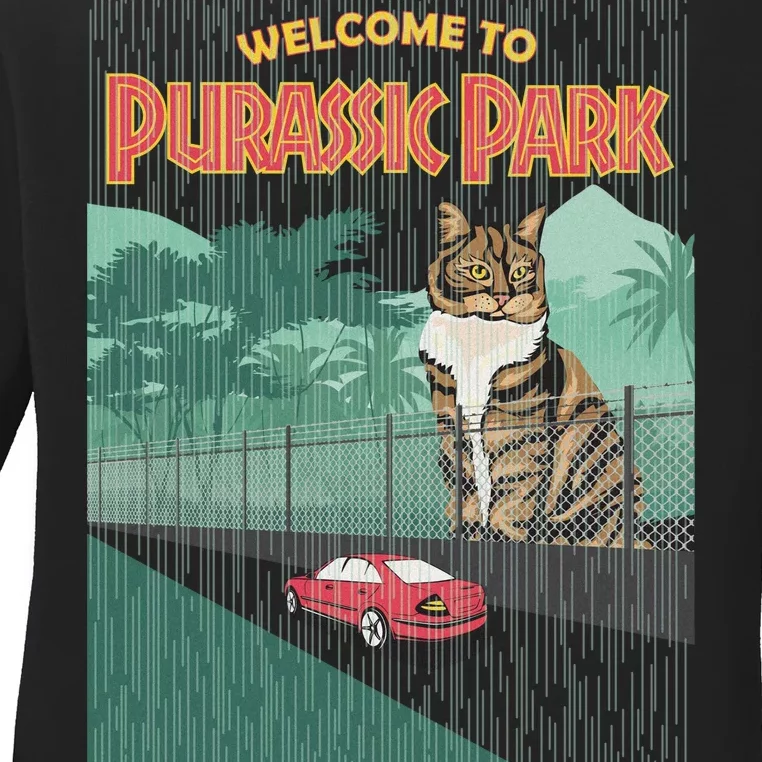 Welcome To Purassic Park Ladies Long Sleeve Shirt