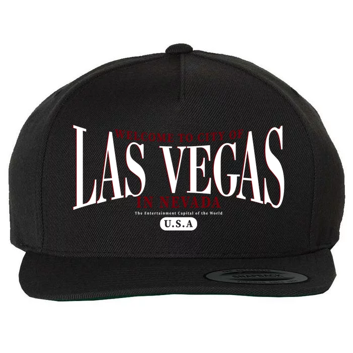 Welcome to the city of Las Vegas in Nevada Wool Snapback Cap