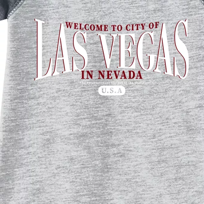 Welcome to the city of Las Vegas in Nevada Infant Baby Jersey Bodysuit