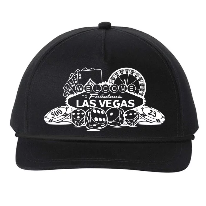 Welcome To The Fabulous Las Vegas Logo Snapback Five-Panel Rope Hat