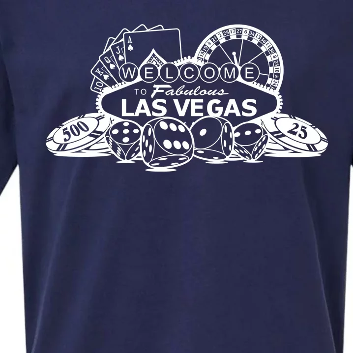 Welcome To The Fabulous Las Vegas Logo Sueded Cloud Jersey T-Shirt