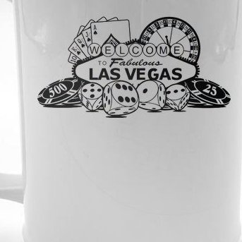 Welcome To The Fabulous Las Vegas Logo Beer Stein