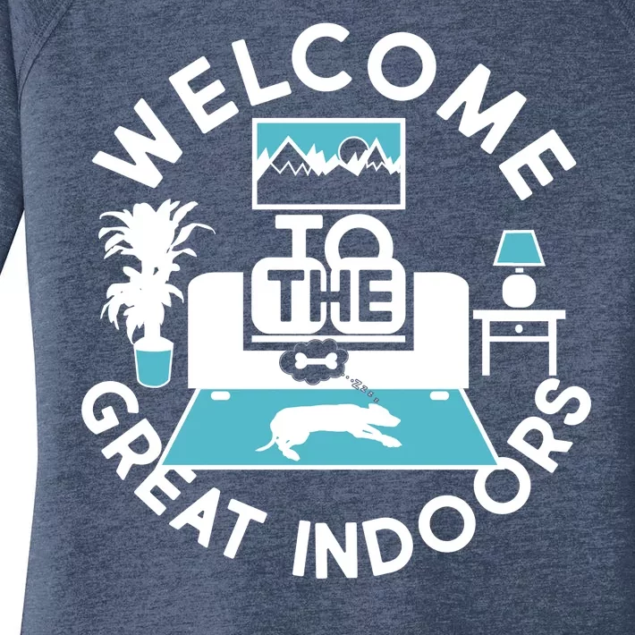 Welcome To The Great Indoors Women's Perfect Tri Tunic Long Sleeve Shirt