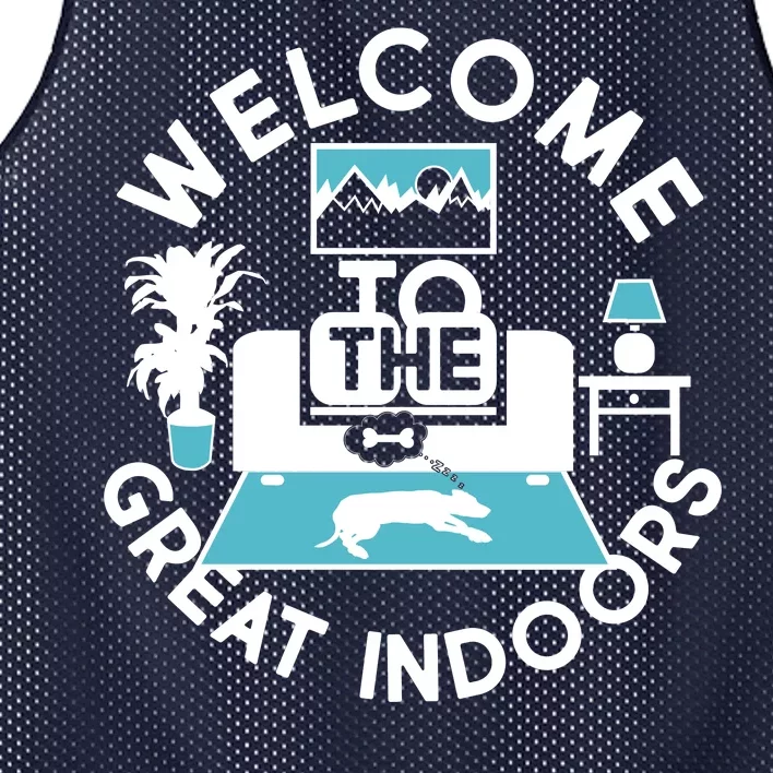 Welcome To The Great Indoors Mesh Reversible Basketball Jersey Tank