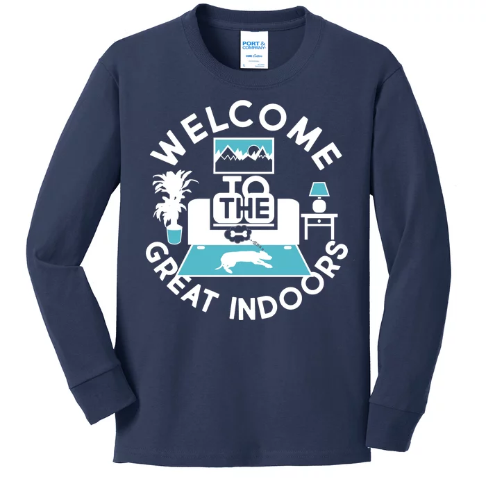 Welcome To The Great Indoors Kids Long Sleeve Shirt