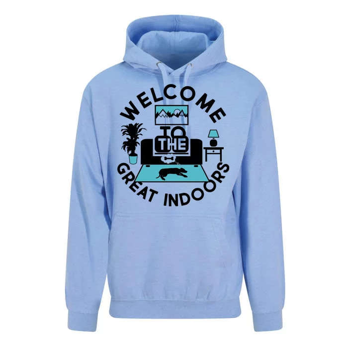 Welcome To The Great Indoors Unisex Surf Hoodie