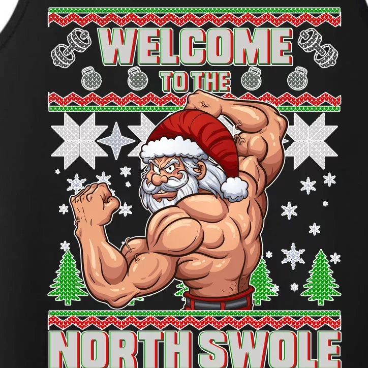 Welcome to the North Swole Santa Ugly Christmas Performance Tank