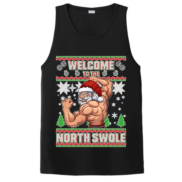 Welcome to the North Swole Santa Ugly Christmas Performance Tank