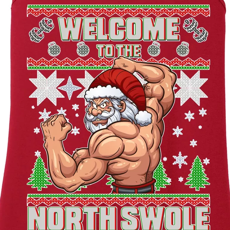 Welcome to the North Swole Santa Ugly Christmas Ladies Essential Tank