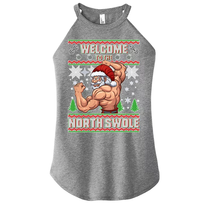 Welcome to the North Swole Santa Ugly Christmas Women’s Perfect Tri Rocker Tank