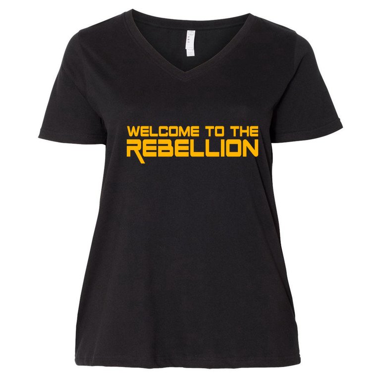 Welcome To The Rebellion Women's V-Neck Plus Size T-Shirt