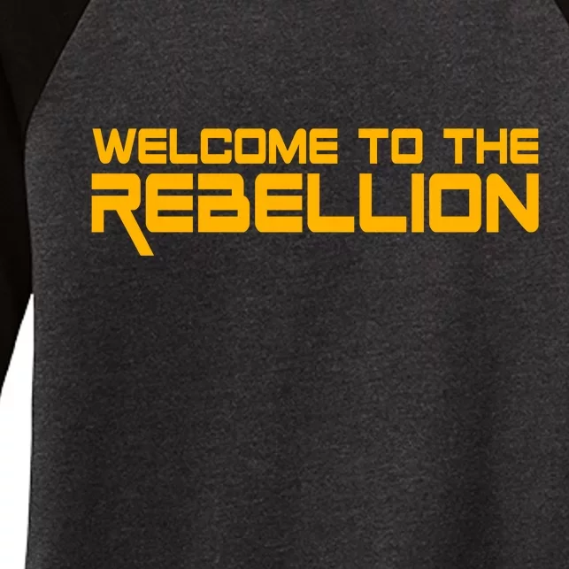 Welcome To The Rebellion Women's Tri-Blend 3/4-Sleeve Raglan Shirt