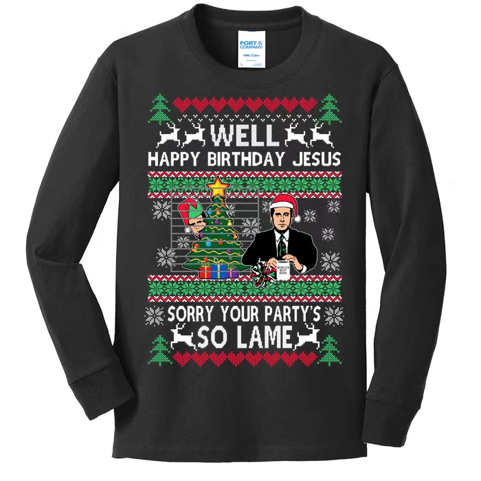 Teeshirtpalace Jesus Birthday Ugly Christmas Sweater Kids T-Shirt