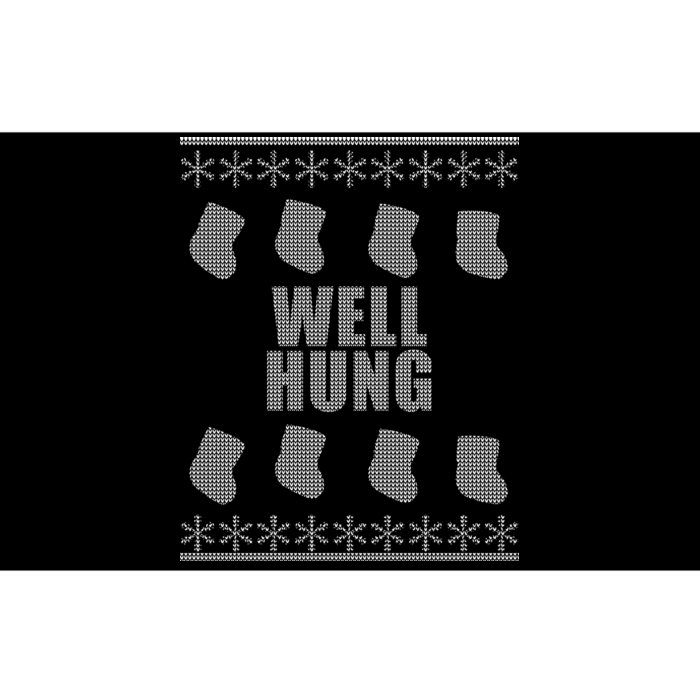 Well Hung Funny Ugly Christmas Bumper Sticker