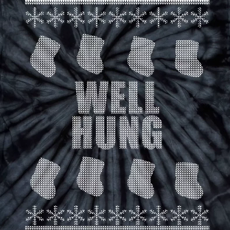 Well Hung Funny Ugly Christmas Tie-Dye T-Shirt