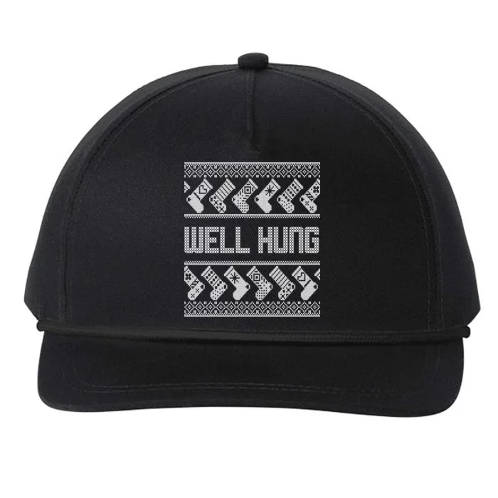 Well Hung Ugly Christmas Snapback Five-Panel Rope Hat