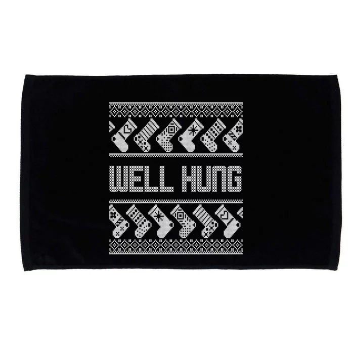 Well Hung Ugly Christmas Microfiber Hand Towel