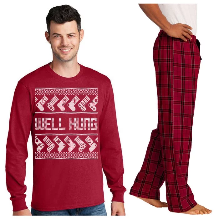 Well Hung Ugly Christmas Long Sleeve Pajama Set