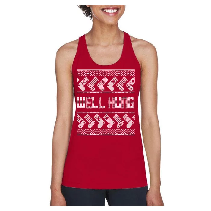 Well Hung Ugly Christmas Women's Racerback Tank